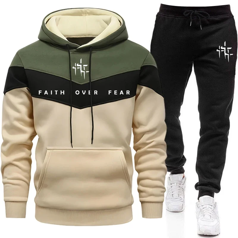 Men'S Fashion Hoodies - Męski dres z kapturem i spodniami