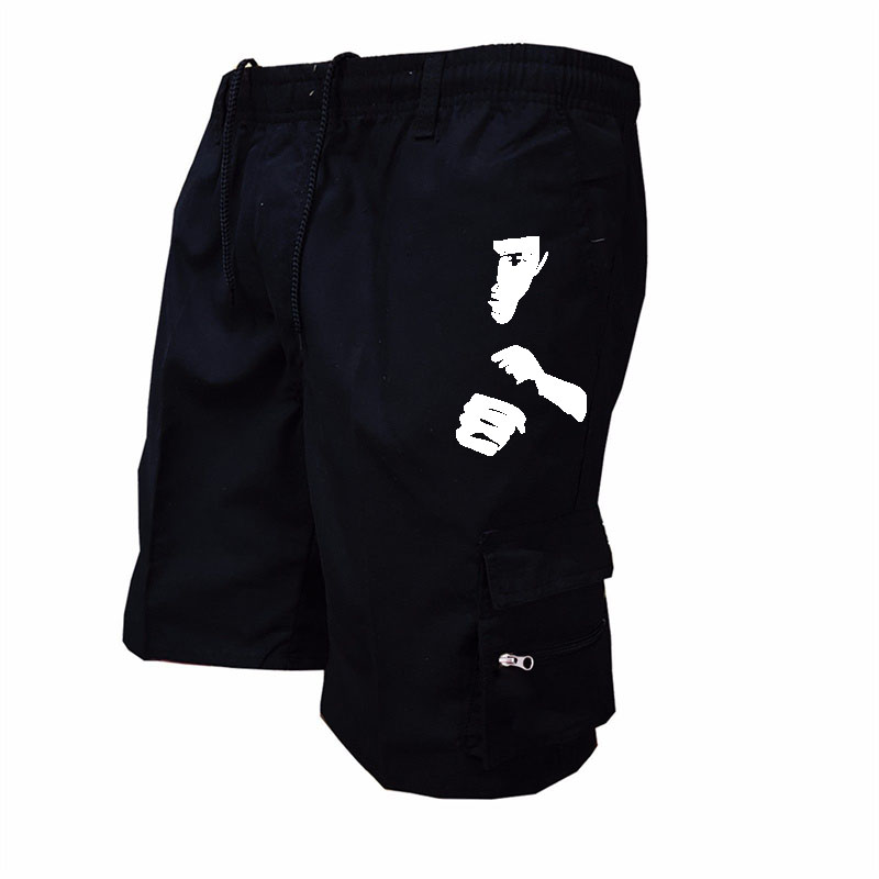 Mens Fashion Workwear - Modne szorty robocze z nadrukiem Męskie