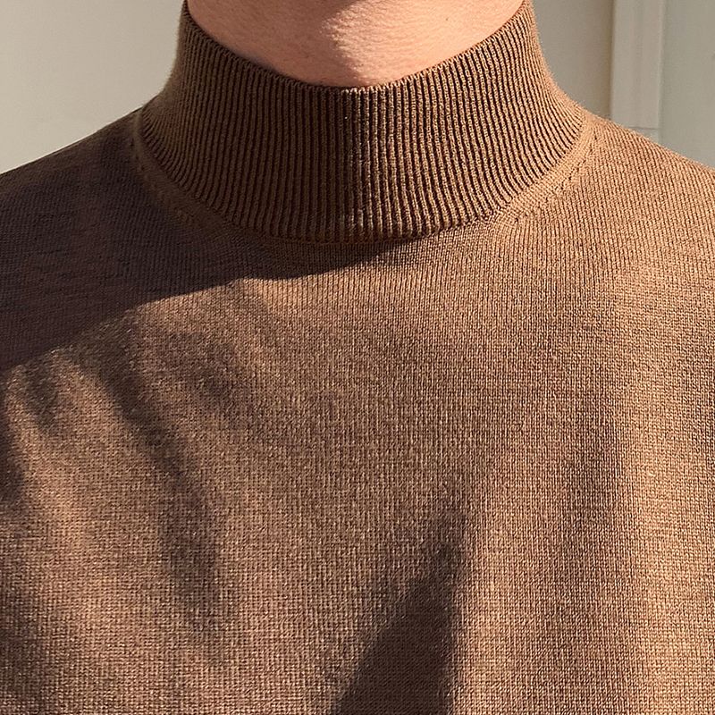 Turtleneck Sweater Men - Sweter z półgolfem dla mężczyzn, modny