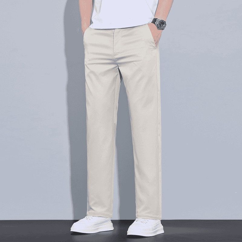 Chino Pants Men - Męskie spodnie chino o średnim stanie,