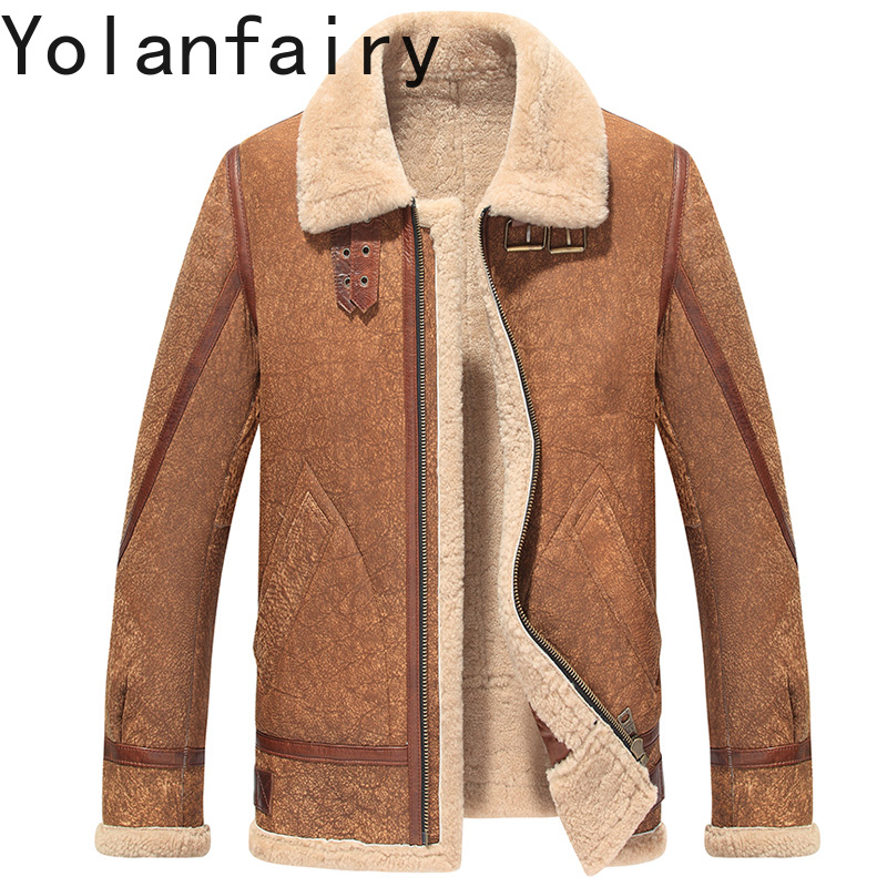 Men'S Fashion Zipper Jacket - YOLANFAIRY Skórzane Kurtki Męskie Zimowe Ciepłe