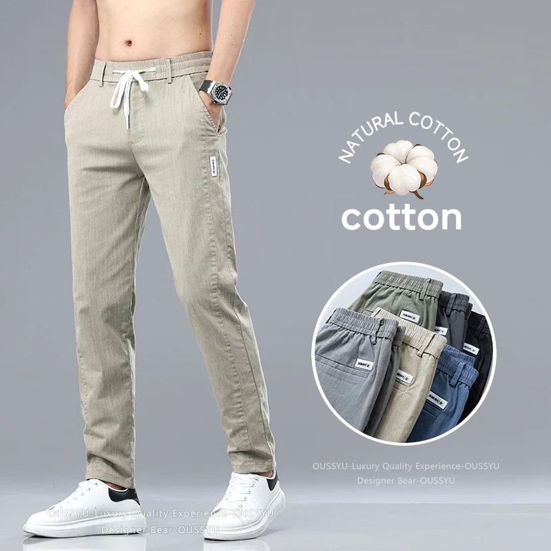 Chino Pants Men - Markowe ubrania męskie na lato 2026,