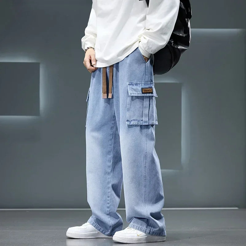 Men'S Fashion Nova Jeans - Jesienne Nowe Szerokie Spodnie Jeansowe Męskie