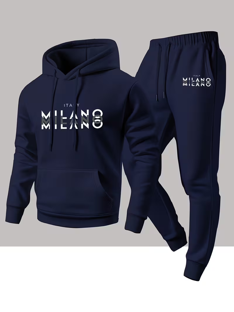 Men'S Fashion Hoodies - Męski modny zestaw z nadrukiem liter,