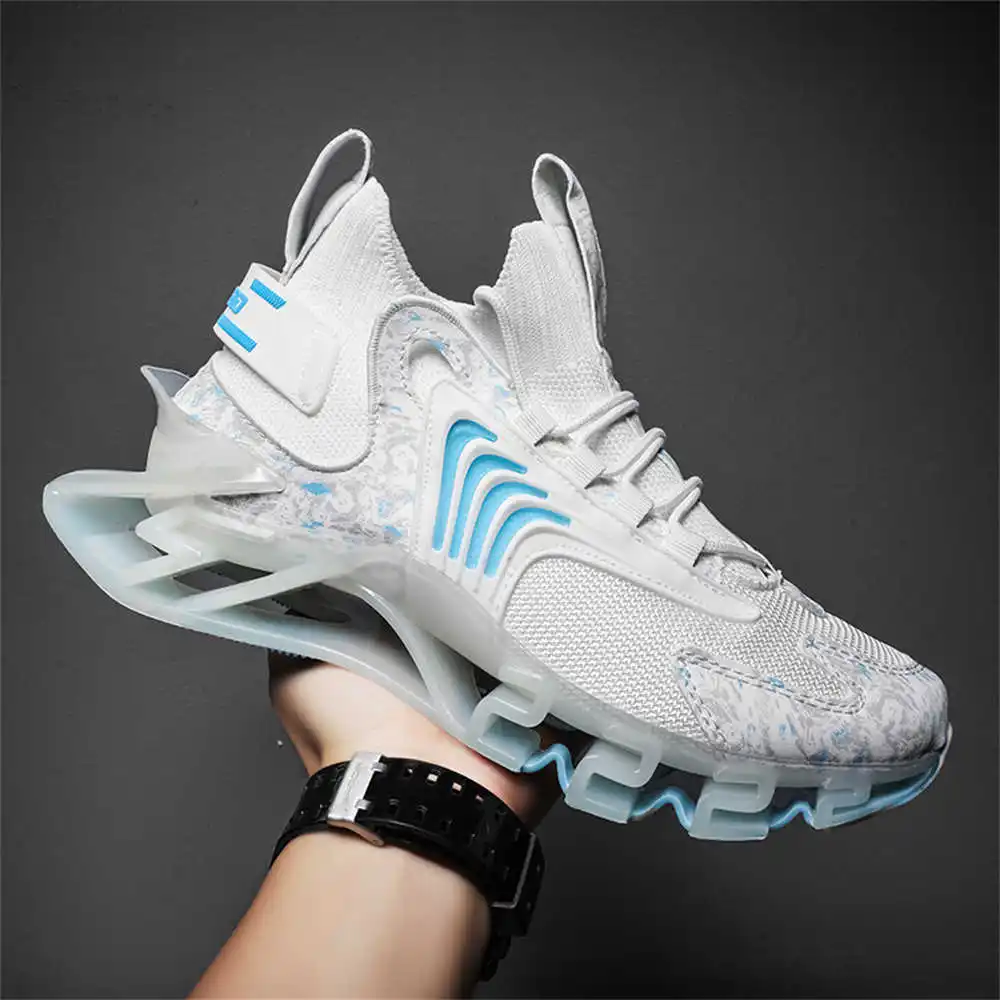 Mens Fashion Young - Niebieskie długie różowe buty wsuwane jasnozielone