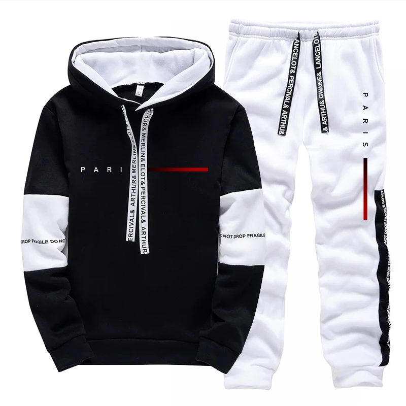 Men'S Fashion Hoodies - Męski zestaw streetwearowy Paris Fashion: bluza