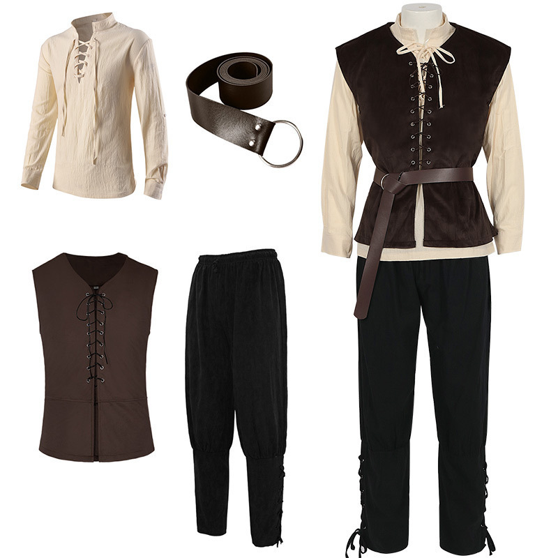 Mens Fashion Vest - 4-częściowy męski zestaw kostiumu na Halloween