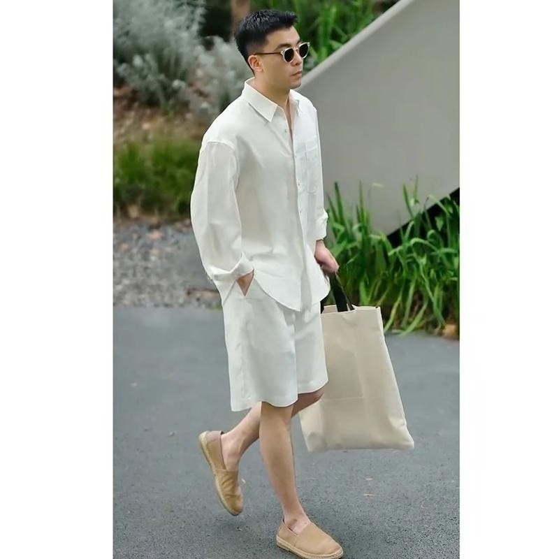 Men'S Fashion For Summer 2026 - Letni zestaw casualowy: koszula i szorty