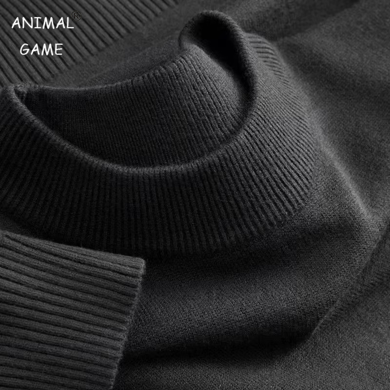 Turtleneck Sweater Men - Męskie Casual Mock Turtleneck T-Shirts Long