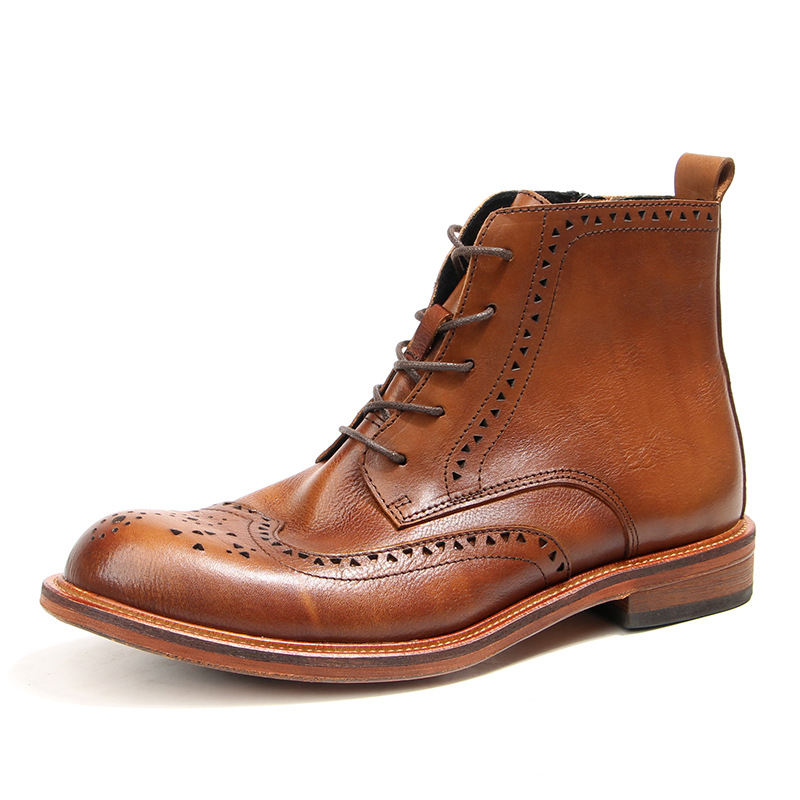 Men Fashion Vintage - Męskie botki Chelsea w stylu vintage,