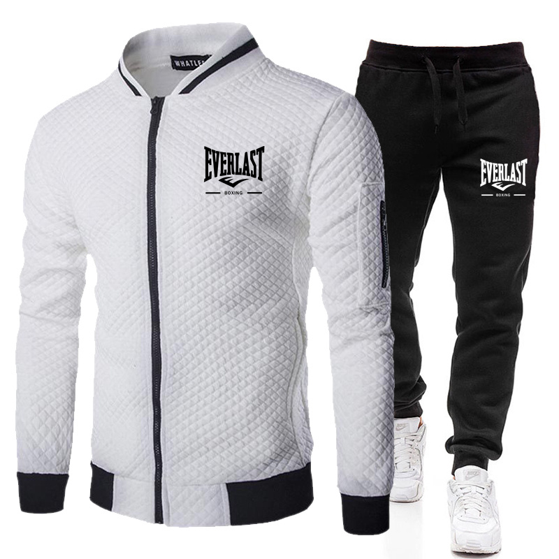 Men'S Fashion Zipper Jacket - EVERLAST BOXING Wiosenno-Jesienny Męski Zestaw Ubrań