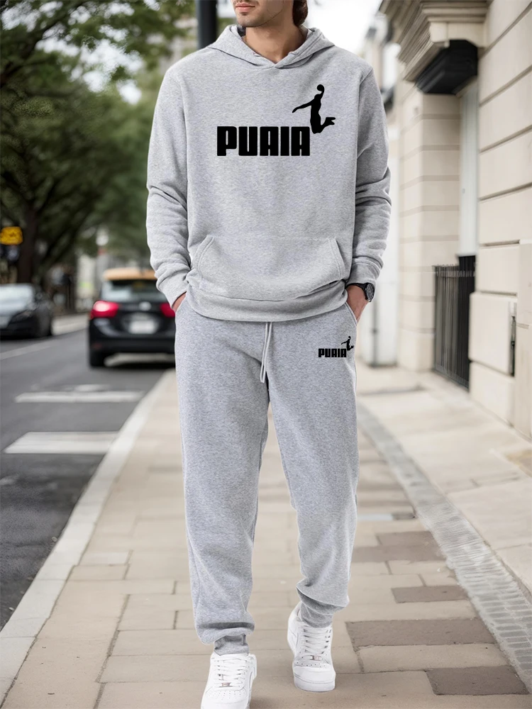Men'S Fashion Hoodies - Męski Zestaw/Bluza z Kapturem/Spodnie 2026 Jesień