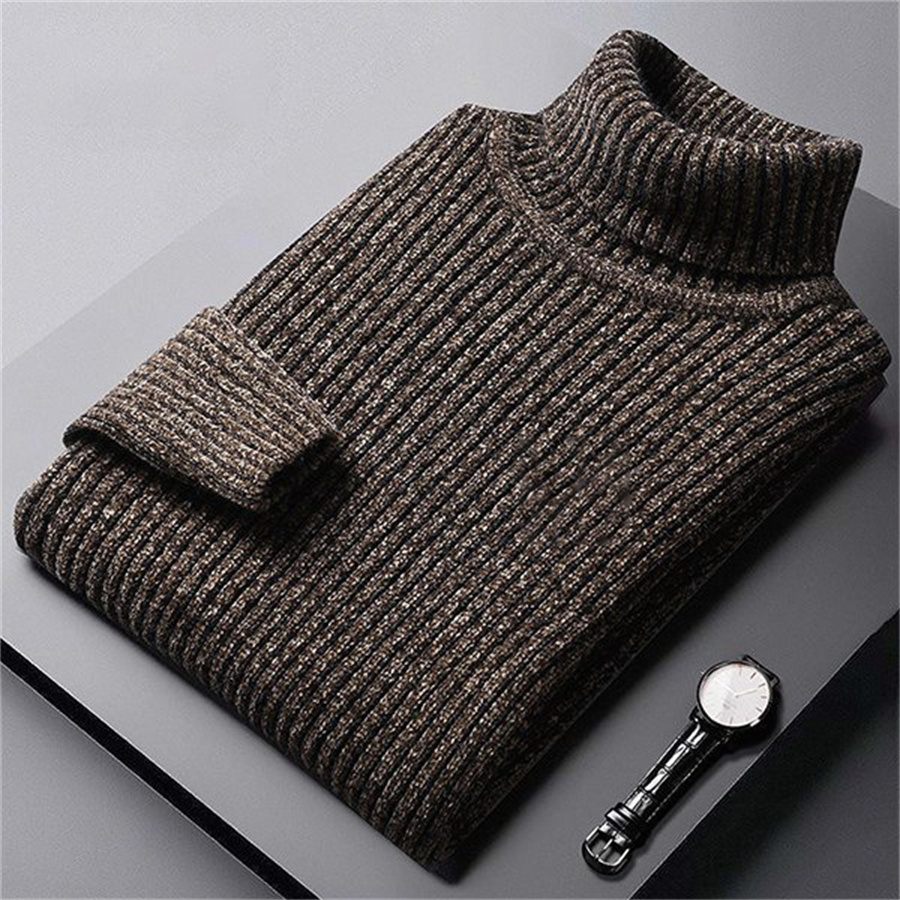 Turtleneck Sweater Men - Nowy męski gruby, ciepły sweter na