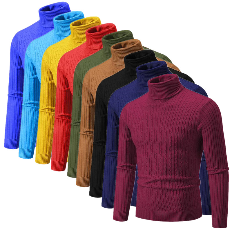 Turtleneck Sweater Men - 2025 Nowy męski sweter z golfem