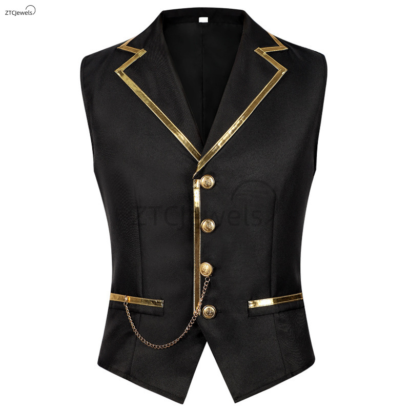 Mens Fashion Vest - Nowa męska średniowieczna kamizelka do cosplayu,