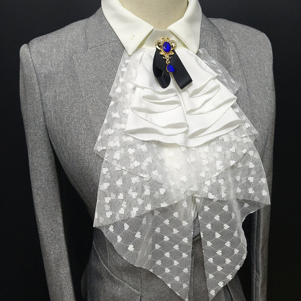 Mens Fashion Dress Shirts - Koronkowa, serce w kształcie serca, zdobiona