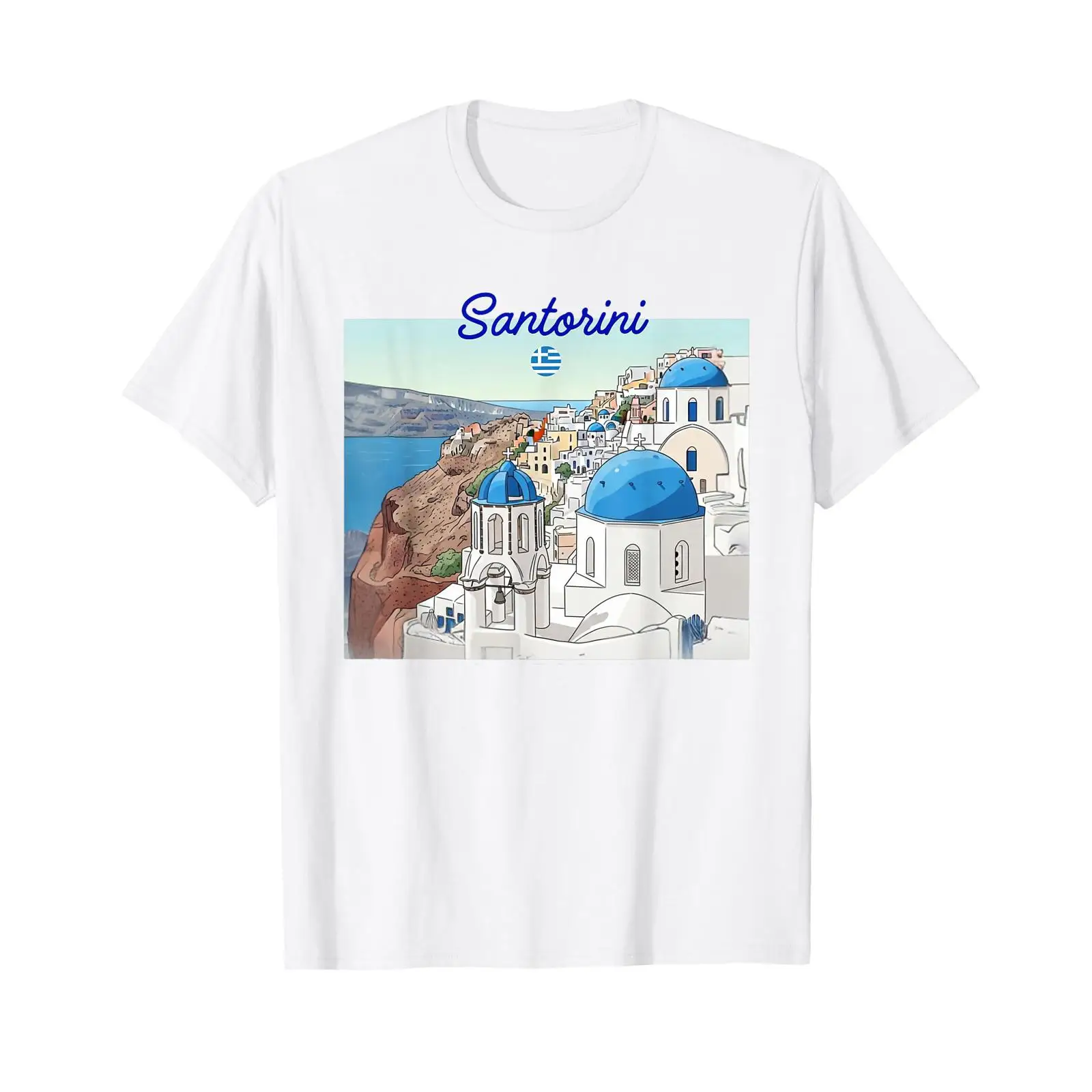 Men'S Fashion Greece - Santorini Grecja Flaga Grecji Wakacje Sztuka