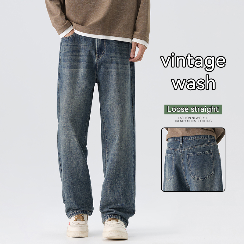 Men'S Fashion Nova Jeans - Męskie jeansy w stylu vintage, nowe