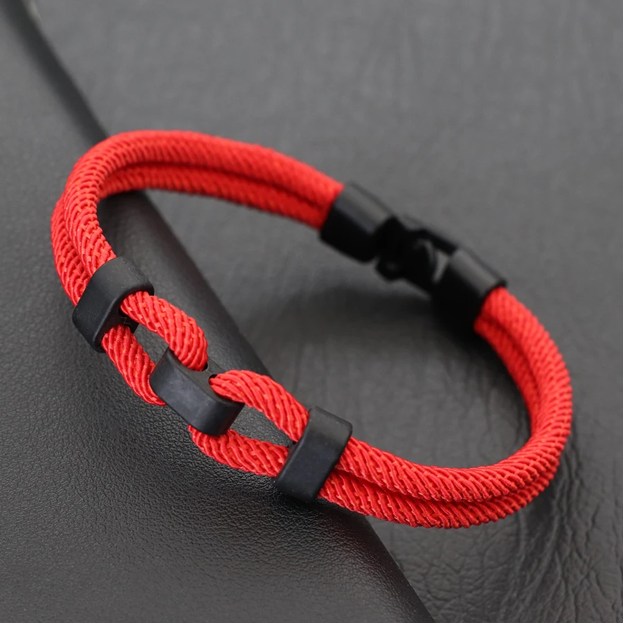 Milan Men'S Fashion - Novel Mens Lucky Red Rope Bracelet