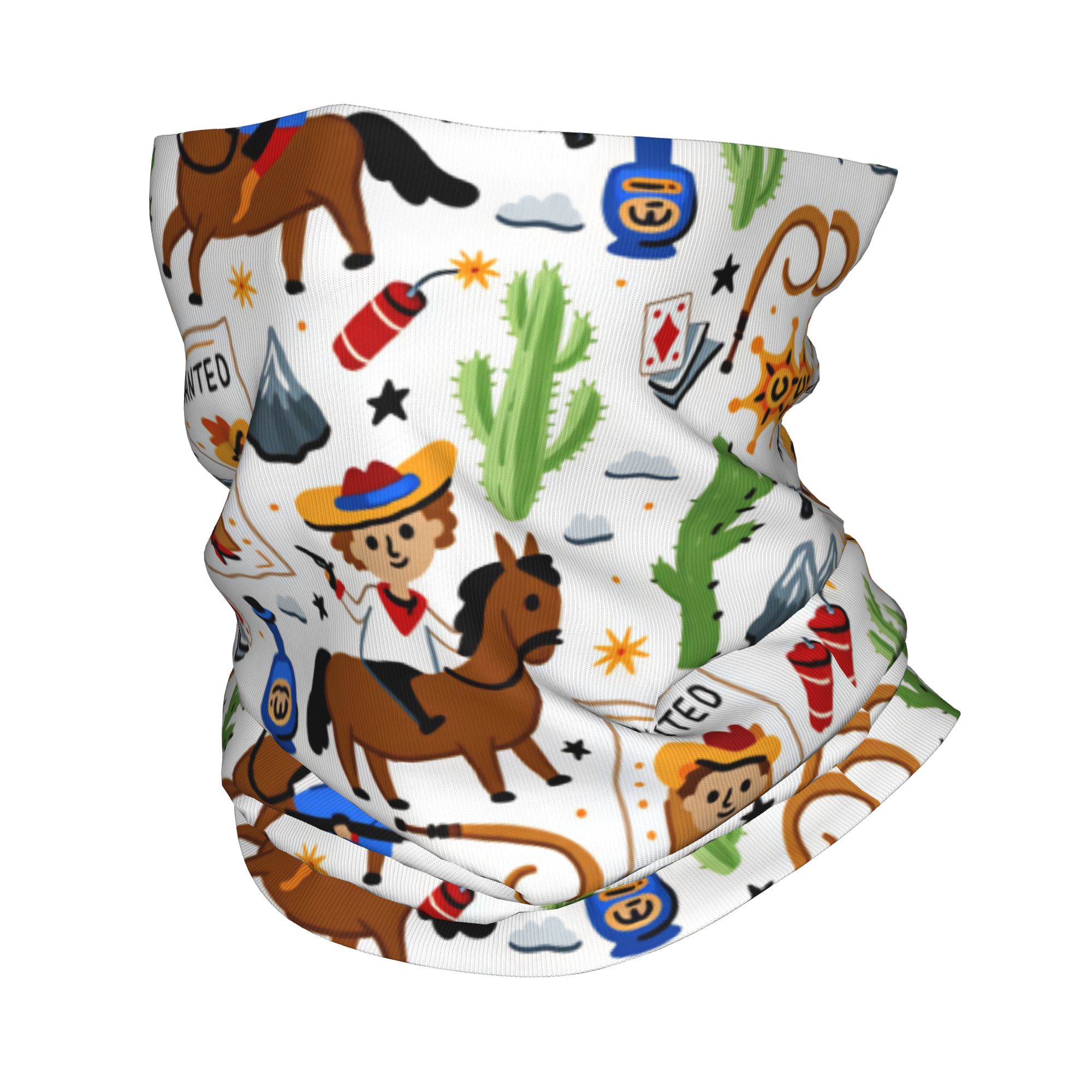 Men Fashion Kids - Kreskówkowa dziecięca kominiarka kowbojska w stylu