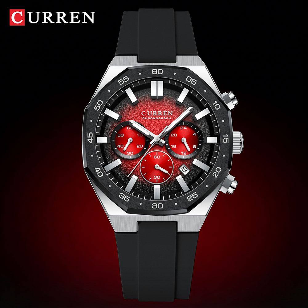 Fashion Mens Watches - CURREN Modny Męski Zegarek Sportowy Chronograf