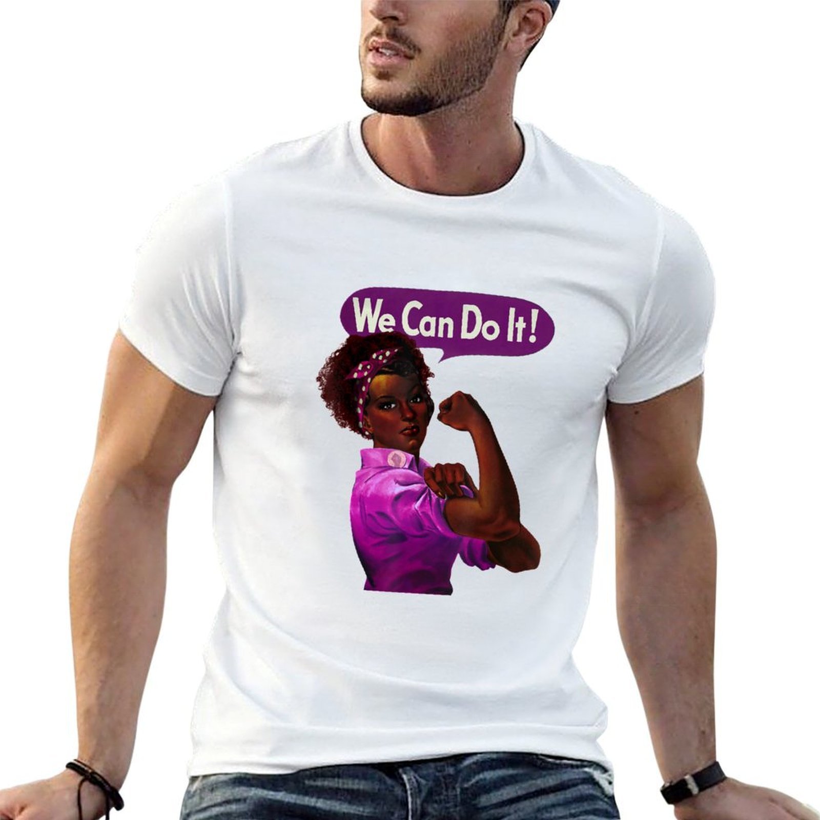 Men'S Fashion History - Koszulka Rosie the Riveter z motywem
