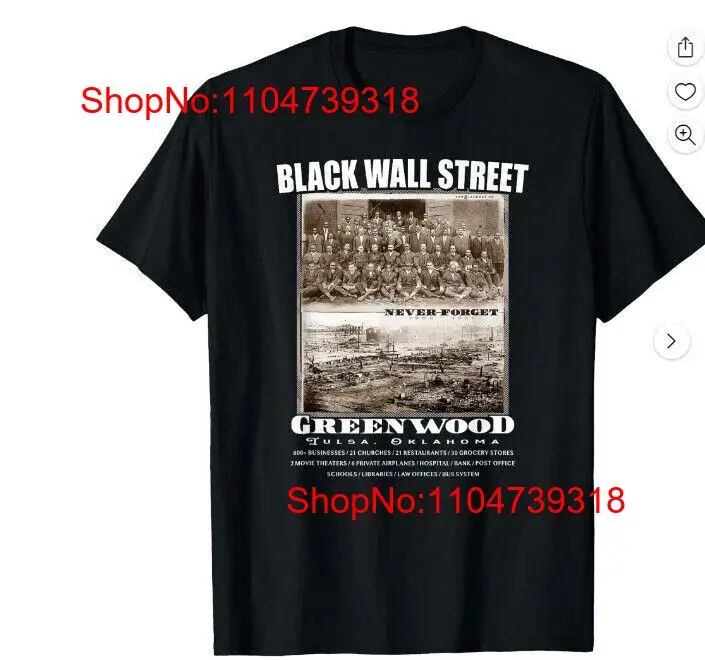 Men'S Fashion History - Czarna koszulka Wall Street Vintage History
