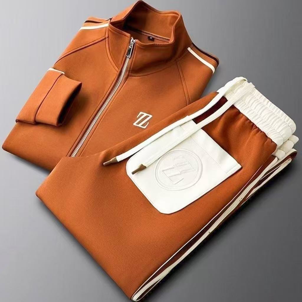 Men'S Fashion Zipper Jacket - Męski dres sportowy 2026, modny zestaw: