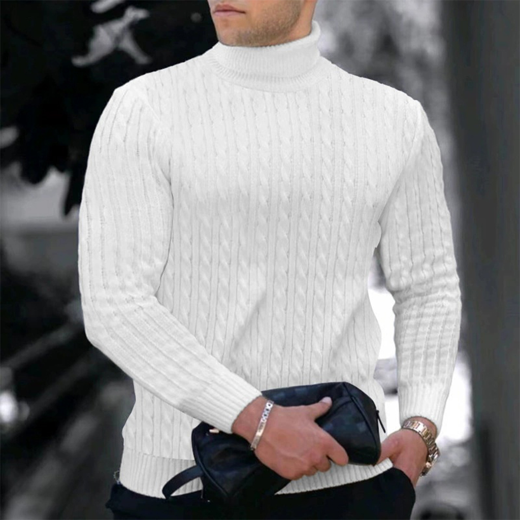 Turtleneck Sweater Men - Jesienno-zimowy nowy męski sweter z dzianiny