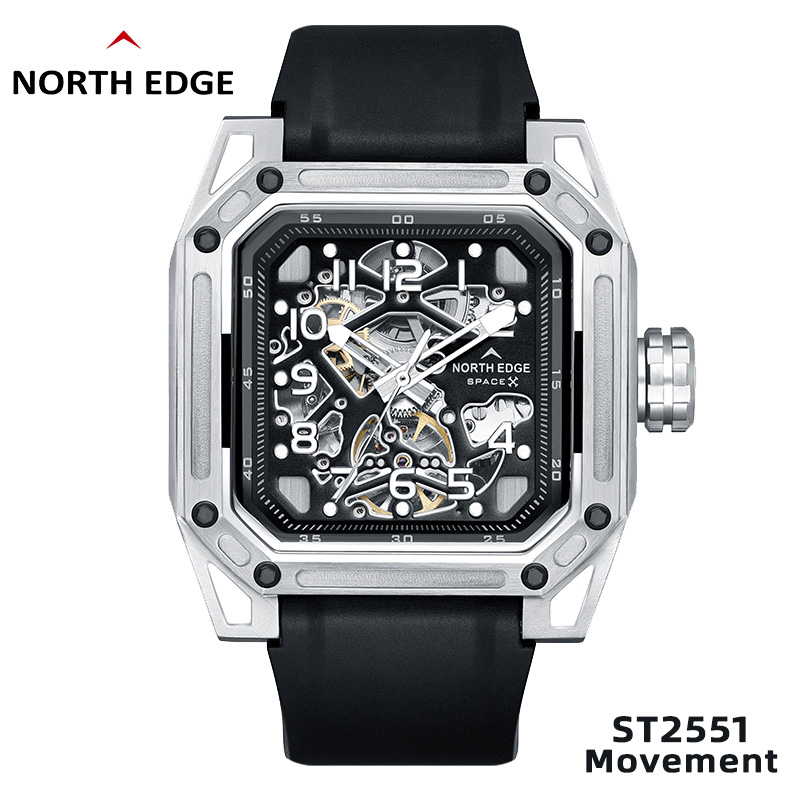 Men'S Fashion X - NORTH EDGE męskie zegarki mechaniczne ze