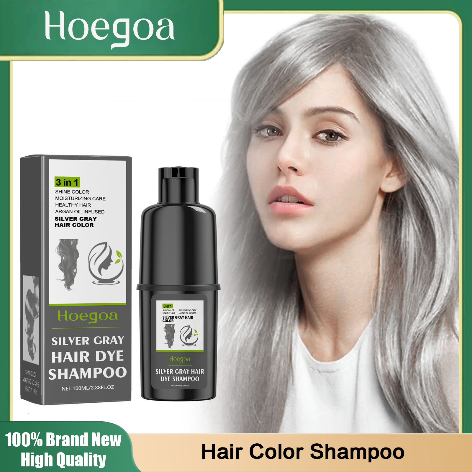Men Fashion Hair Style - Szampon do farbowania włosów 3 w