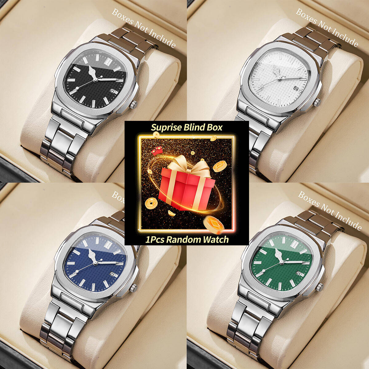 Fashion Mens Watches - 1 szt. Niespodzianka Tajemniczy Zegarek Blind