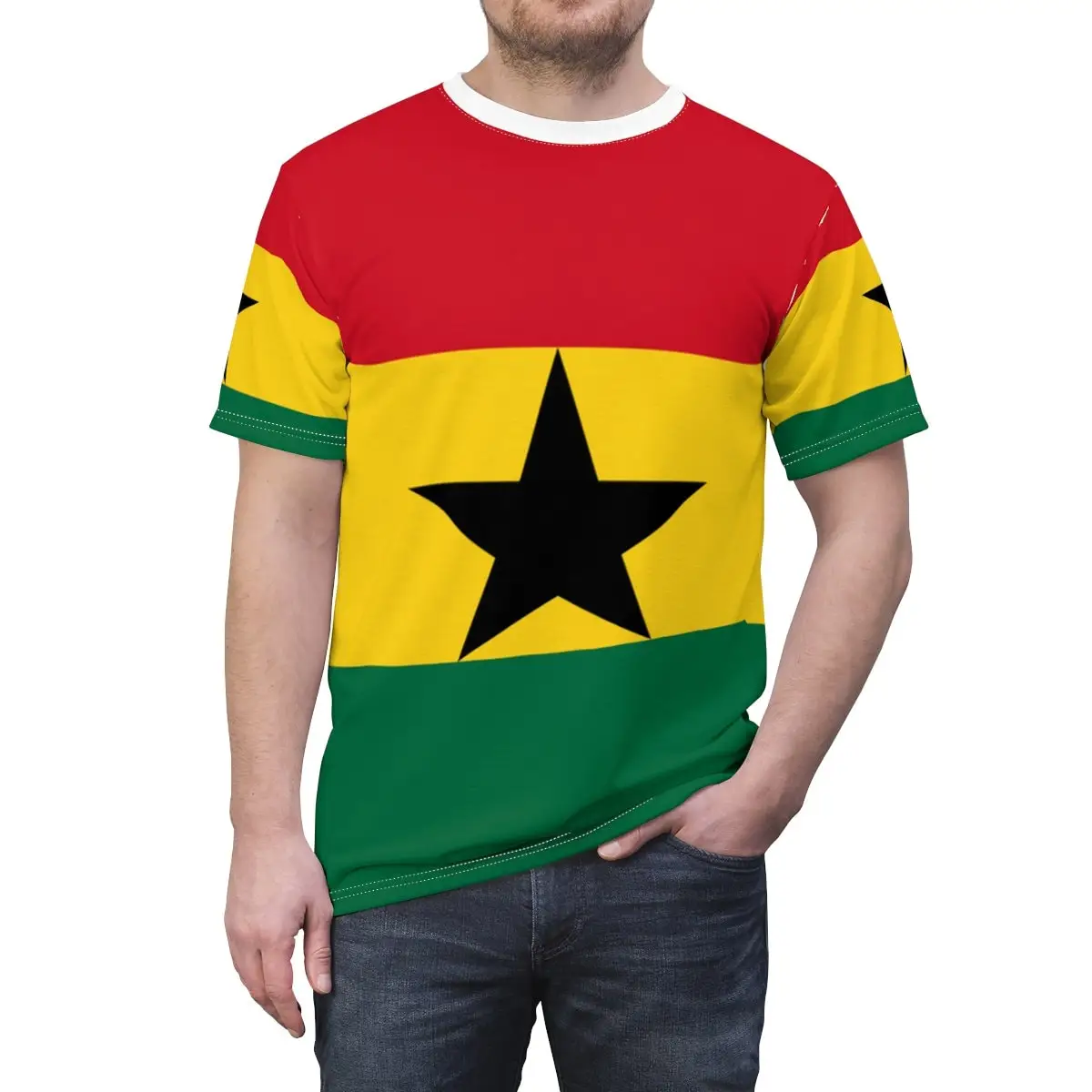 Abstrakcyjna Koszulka 3D z Fla – Mens Fashion Dress Shirts recenzja i cena
