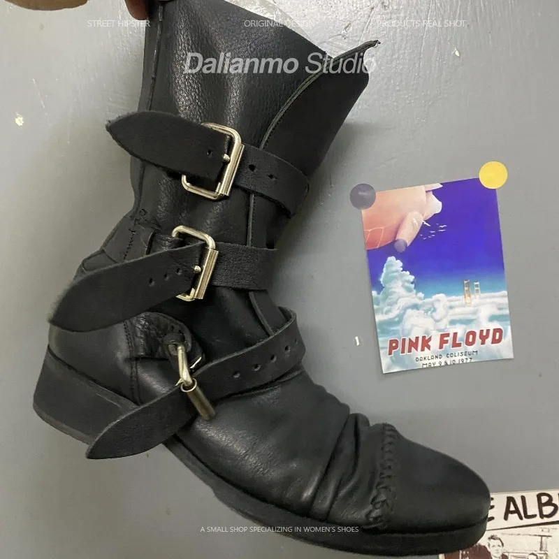 Męskie buty motocyklowe ze skó – Men Fashion Vintage recenzja i cena