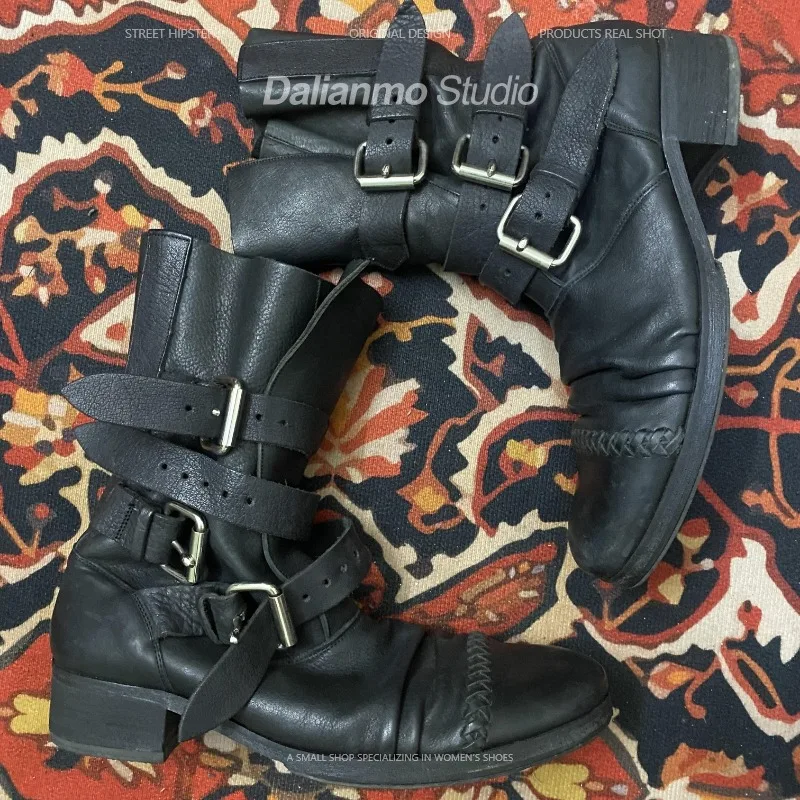 Męskie buty motocyklowe ze skó – Men Fashion Vintage recenzja i cena