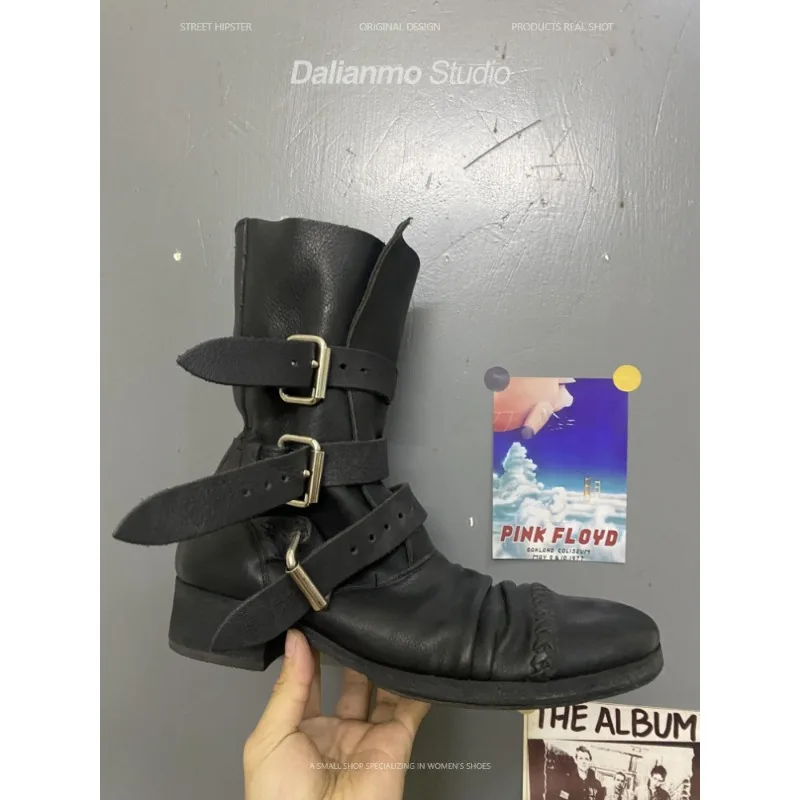 Męskie buty motocyklowe ze skó – Men Fashion Vintage recenzja i cena