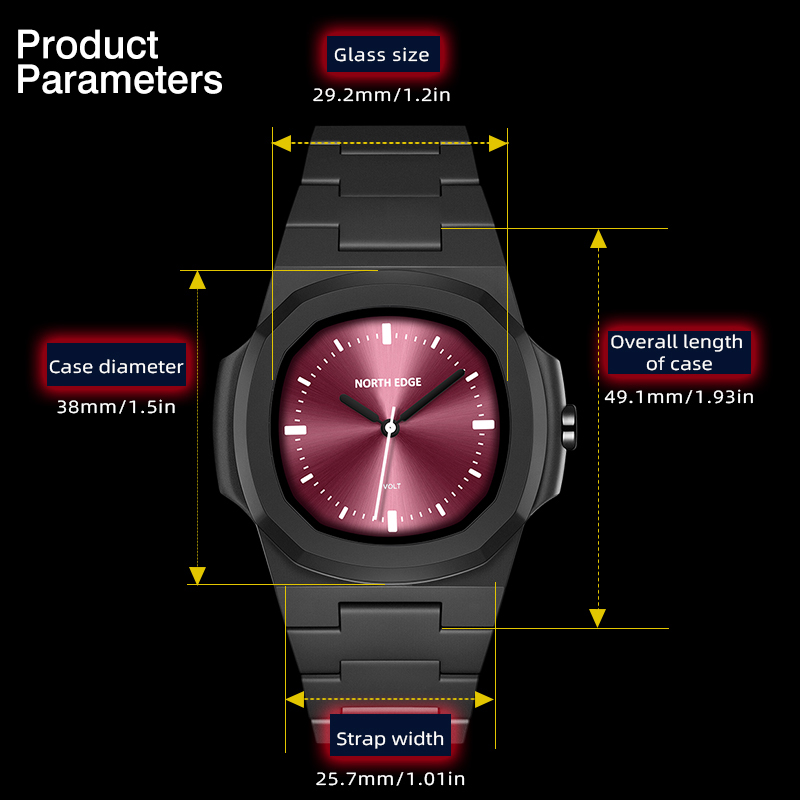 Zegarek NORTH EDGE dla mężczyz – Fashion Mens Watches recenzja i cena