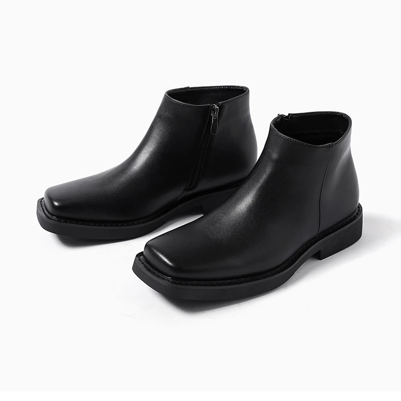 Czarne Nowe Modne Męskie Skórz – Men Fashion Vintage recenzja i cena