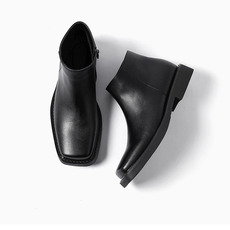 Czarne Nowe Modne Męskie Skórz – Men Fashion Vintage recenzja i cena