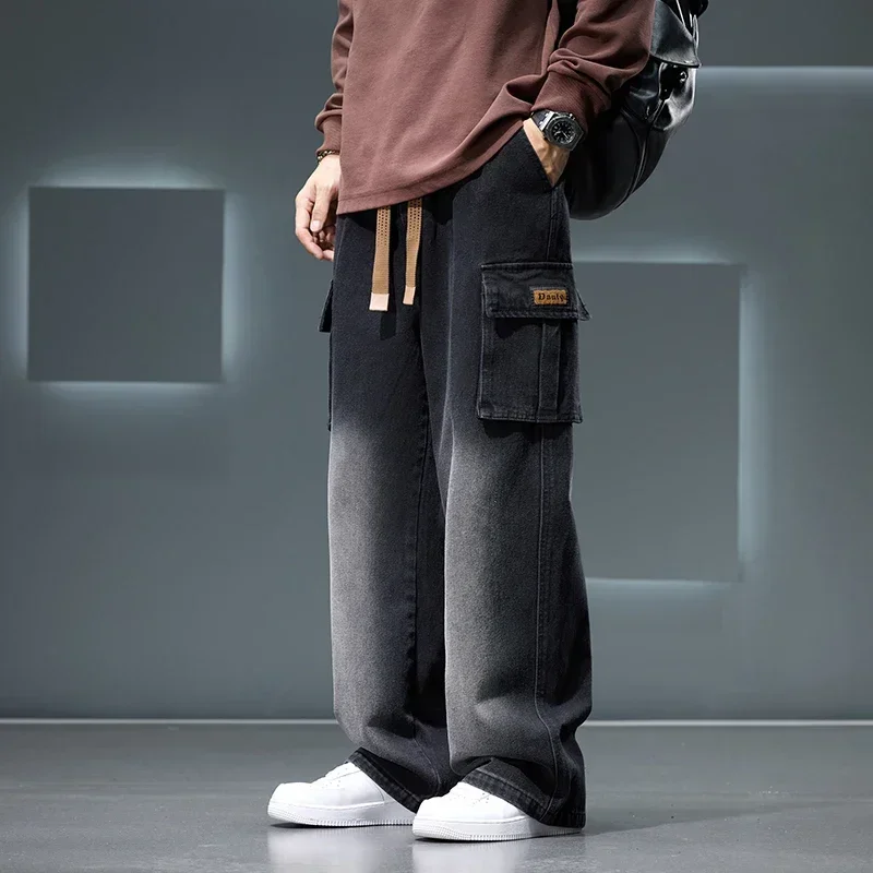 Jesienne Nowe Szerokie Spodnie – Men'S Fashion Nova Jeans recenzja i cena