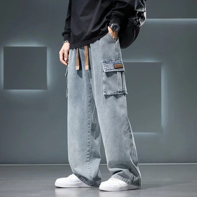 Jesienne Nowe Szerokie Spodnie – Men'S Fashion Nova Jeans recenzja i cena
