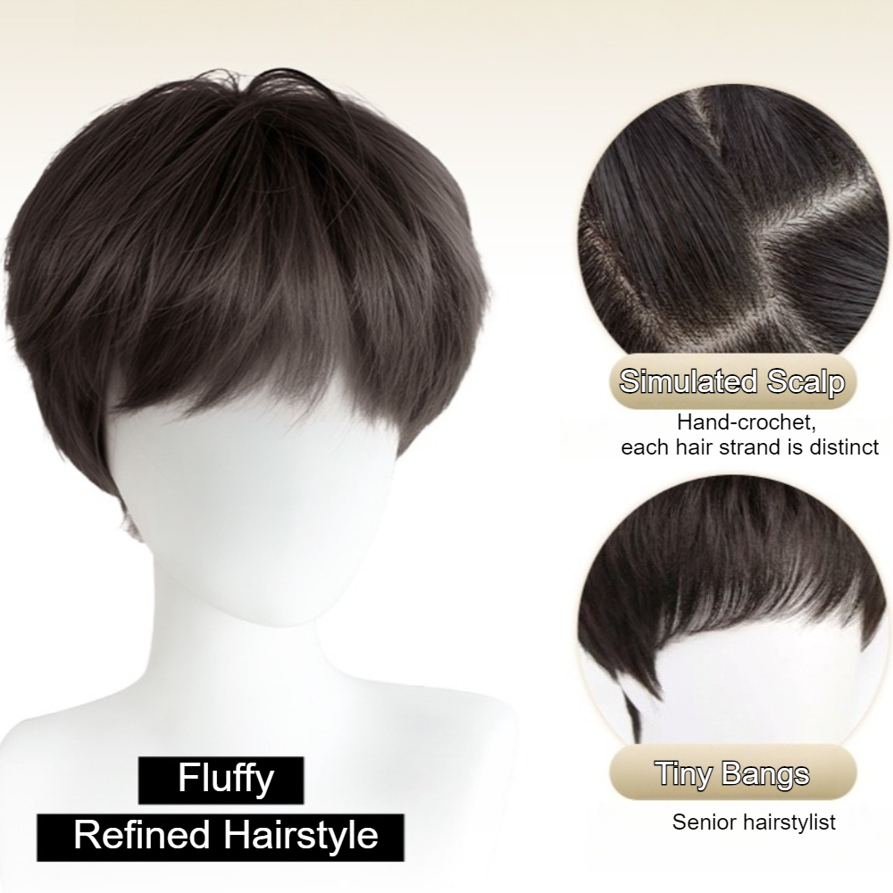 Peruka syntetyczna prosta dla  – Men Fashion Hair Style recenzja i cena