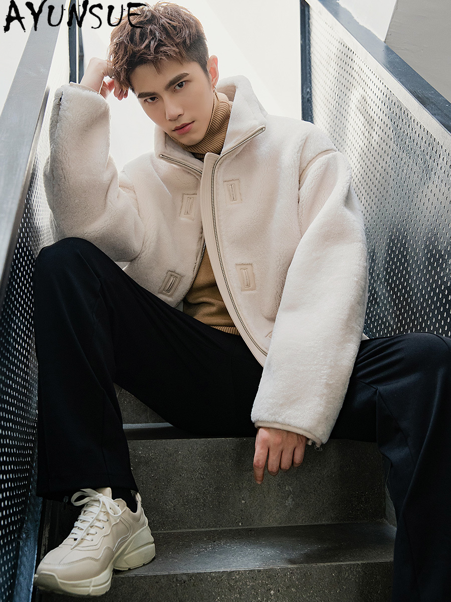 AYUNSUE Naturalna Kurtka z Koś – Men'S Fashion Zipper Jacket recenzja i cena