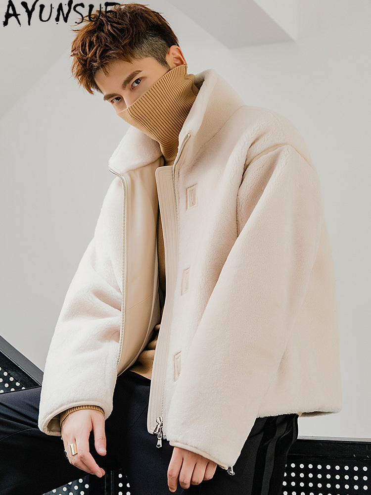 AYUNSUE Naturalna Kurtka z Koś – Men'S Fashion Zipper Jacket recenzja i cena