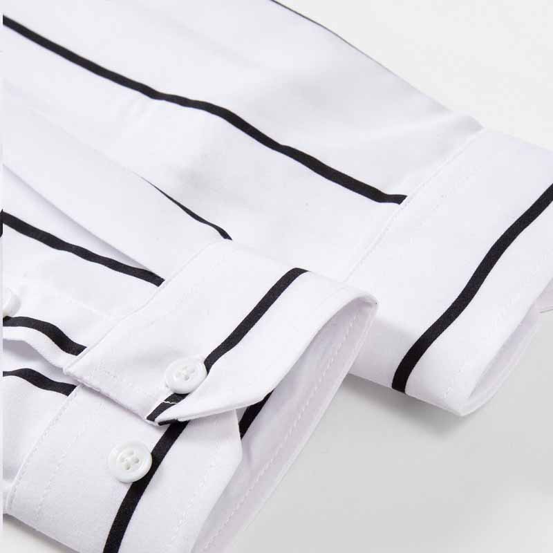 Męska koszula w paski z długim – Mens Fashion Dress Shirts recenzja i cena