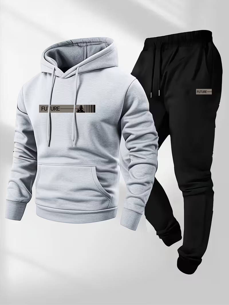 Męski, modny zestaw z nadrukie – Men'S Fashion Hoodies recenzja i cena