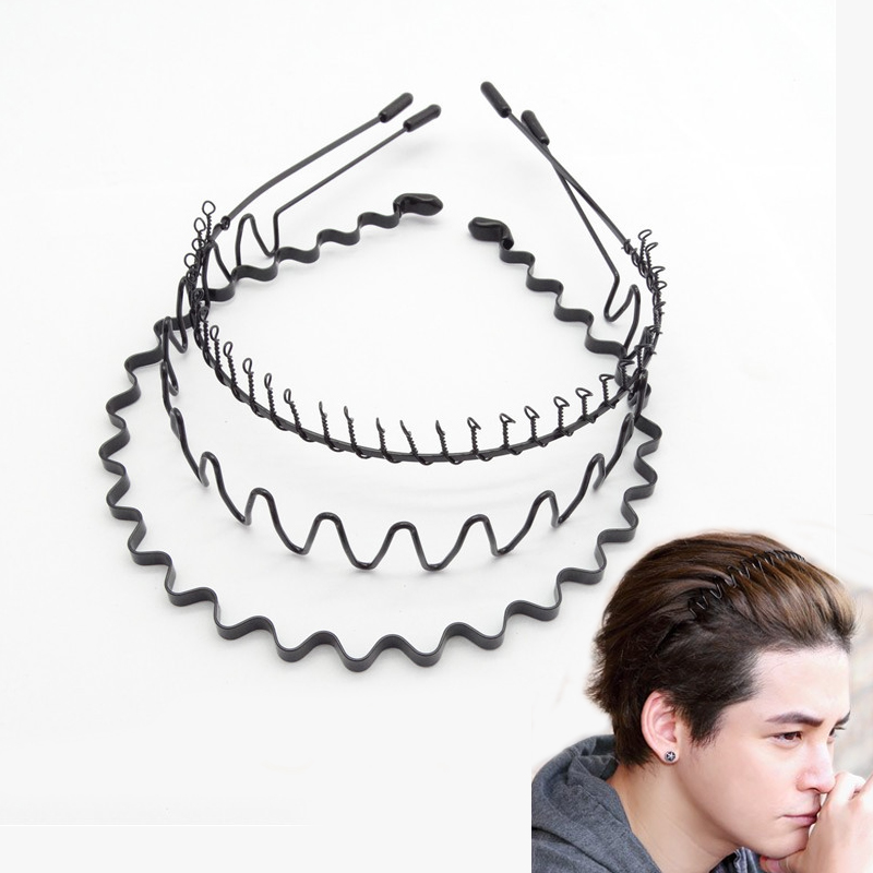 Moda czarna metalowa falowana  – Men Fashion Hair Style recenzja i cena