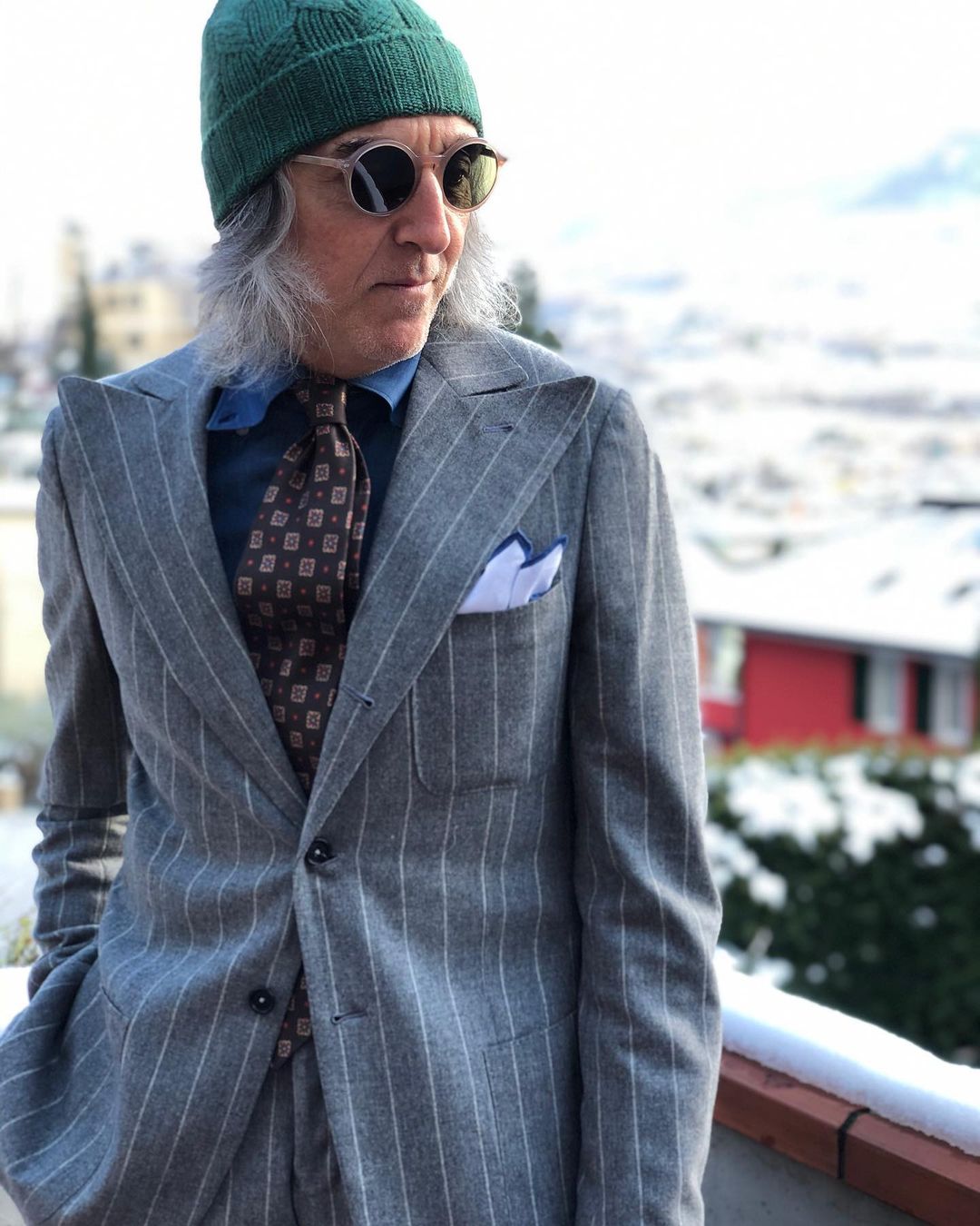 Męski garnitur w paski, 2-częś – Mens Fashion Trajes recenzja i cena
