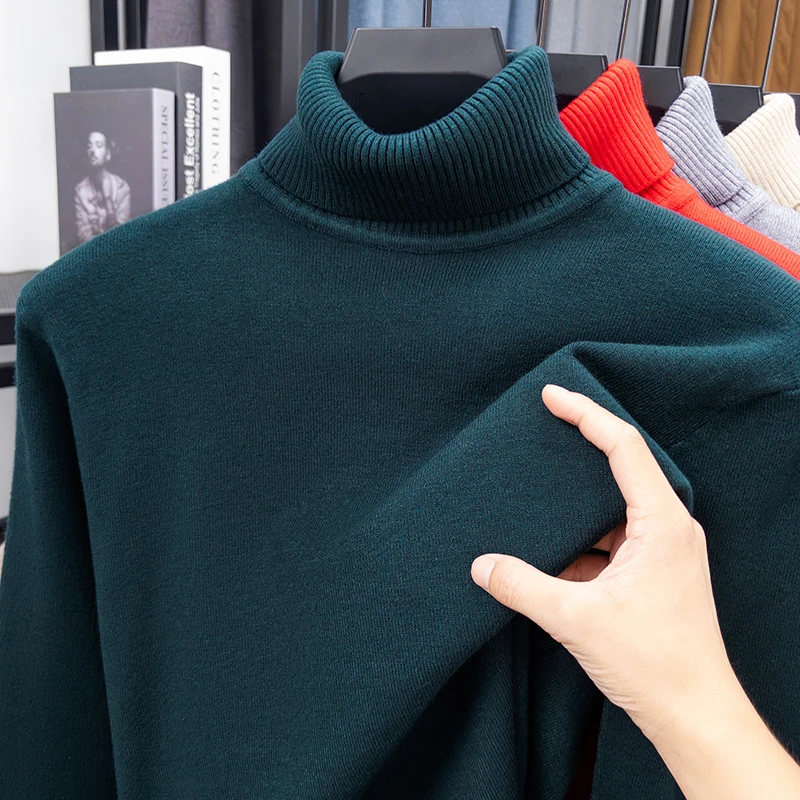 Jesienny męski sweter z golfem – Turtleneck Sweater Men recenzja i cena