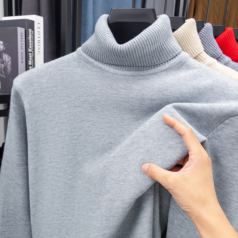 Jesienny męski sweter z golfem – Turtleneck Sweater Men recenzja i cena